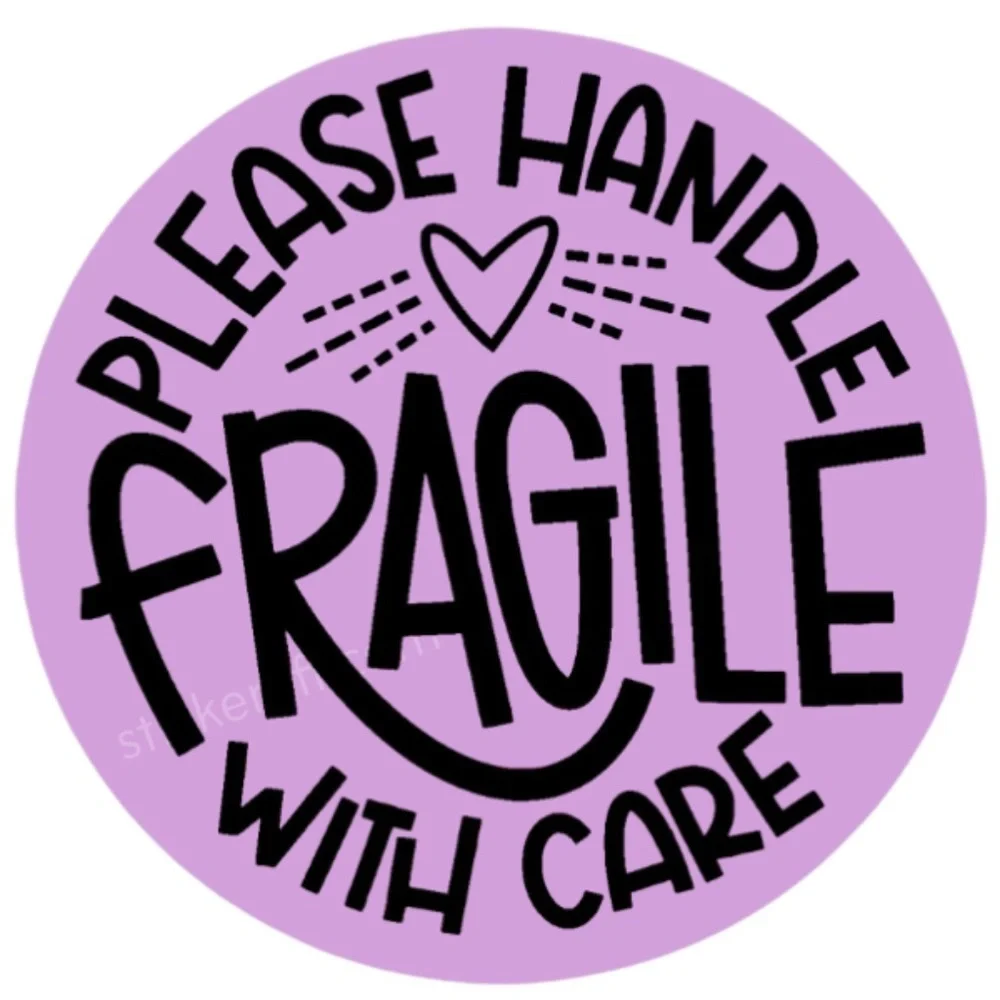 Please handle with care sticker, careful, label sticker 13 colors to choose from